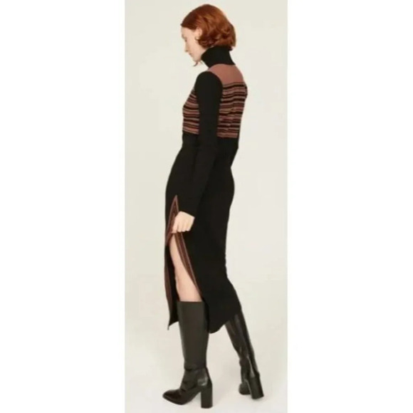 NWT TOCCIN Blake Striped Turtleneck Dress-sz XL - Picture 2 of 12